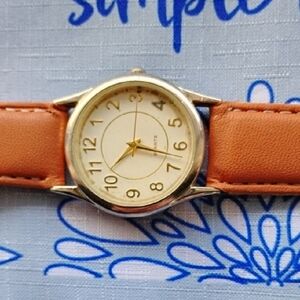 Classic Gold and Tan Women's Watch